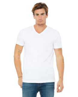 Bella+Canvas Unisex V-Neck T-Shirt 3005 | White - Front