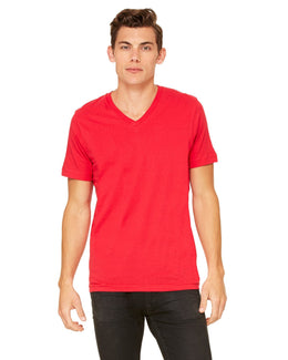 Bella+Canvas Unisex V-Neck T-Shirt 3005 | Red - Front