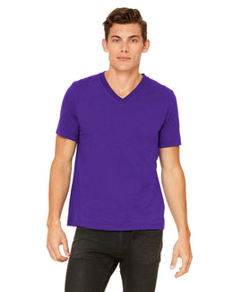 Bella+Canvas Unisex V-Neck T-Shirt 3005 | Team Purple - Front