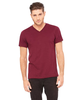 Bella+Canvas Unisex V-Neck T-Shirt 3005 | Maroon - Front