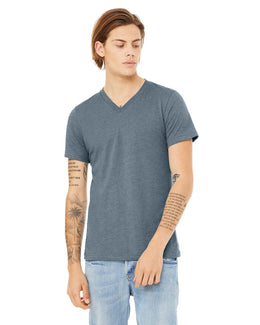 Bella+Canvas Unisex V-Neck T-Shirt 3005 | Heather Slate - Front