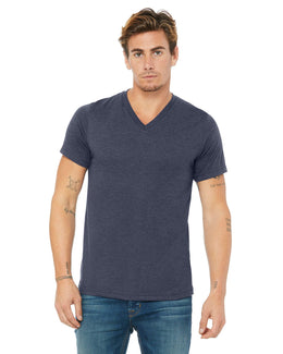 Bella+Canvas Unisex V-Neck T-Shirt 3005 | Heather Navy - Front