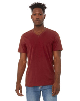 Bella+Canvas Unisex V-Neck T-Shirt 3005 | Cardinal - Front