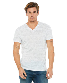 Bella+Canvas Unisex V-Neck T-Shirt 3005 | White Marble - Front