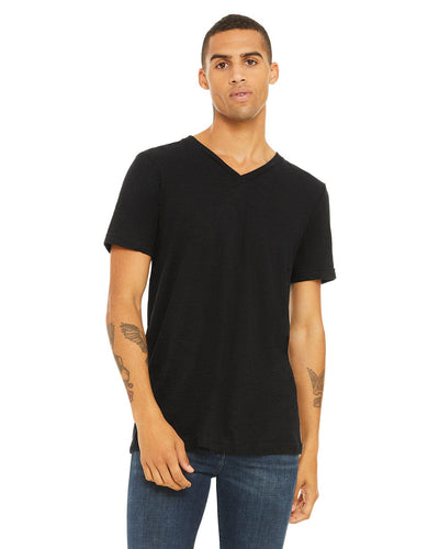 Bella+Canvas Unisex V-Neck T-Shirt 3005 | Solid Black Slub - Front