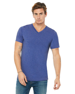 Bella+Canvas Unisex V-Neck T-Shirt 3005 | Hthr True Royal - Front