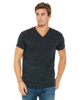 Bella+Canvas Unisex V-Neck T-Shirt 3005 | Black Marble - Front