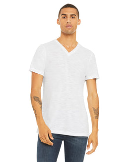Bella+Canvas Unisex V-Neck T-Shirt 3005 | White Slub - Front