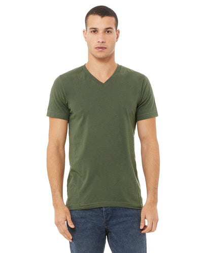Bella+Canvas Unisex V-Neck T-Shirt 3005 | Military Green - Front
