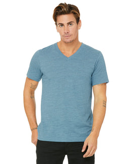 Bella+Canvas Unisex V-Neck T-Shirt 3005 | Denim Slub - Front
