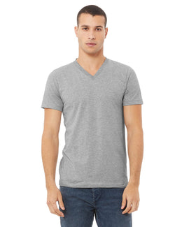 Bella+Canvas Unisex CVC Jersey V-Neck T-Shirt 3005CVC | Athletic Heather - Front