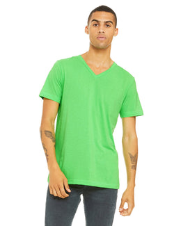 Bella+Canvas Unisex CVC Jersey V-Neck T-Shirt 3005CVC | Neon Green - Front
