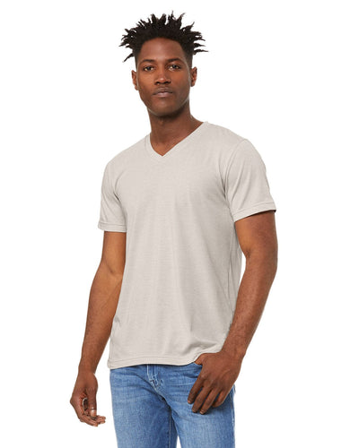 Bella+Canvas Unisex CVC Jersey V-Neck T-Shirt 3005CVC | Heather Dust - Front