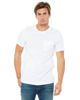 Bella+Canvas Jersey Pocket T-Shirt 3021 | White - Front