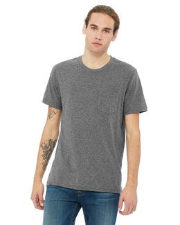 Bella+Canvas Jersey Pocket T-Shirt 3021 | Deep Heather - Front