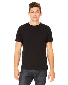 Bella+Canvas Jersey Pocket T-Shirt 3021 | Black - Front