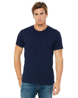 Bella+Canvas Jersey Pocket T-Shirt 3021 | Navy - Front