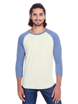 Threadfast Apparel Unisex Triblend 3/4 Sleeve Raglan Tee