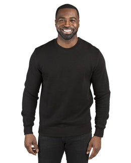 Threadfast Apparel Unisex Ultimate Crewneck Sweatshirt 320C | Black - Front