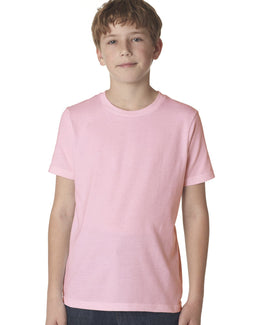 Next Level Boys Premium Short Sleeve Crew Tee 3310 | Light Pink - Front