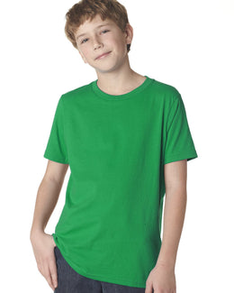 Next Level Boys Premium Short Sleeve Crew Tee 3310 | Kelly Green - Front