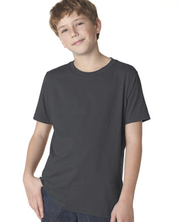 Next Level Boys Premium Short Sleeve Crew Tee 3310 | Heavy Metal - Front