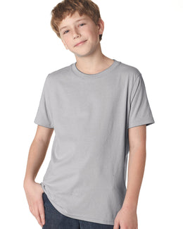 Next Level Boys Premium Short Sleeve Crew Tee 3310 | Light Gray - Front