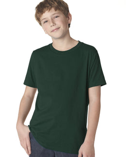 Next Level Boys Premium Short Sleeve Crew Tee 3310 | Forest Green - Front