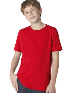 Next Level Boys Premium Short Sleeve Crew Tee 3310 | Red - Front