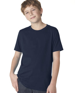 Next Level Boys Premium Short Sleeve Crew Tee 3310 | Midnight Navy - Front