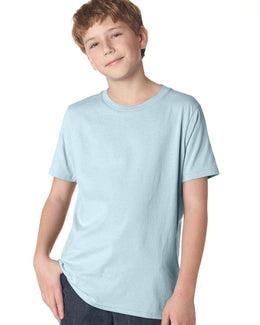Next Level Boys Premium Short Sleeve Crew Tee 3310 | Light Blue - Front