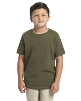 Next Level Boys Premium Short Sleeve Crew Tee 3310 | Military Green - Front