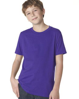 Next Level Boys Premium Short Sleeve Crew Tee 3310 | Purple Rush - Front