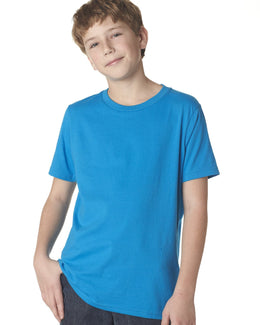 Next Level Boys Premium Short Sleeve Crew Tee 3310 | Turquoise - Front