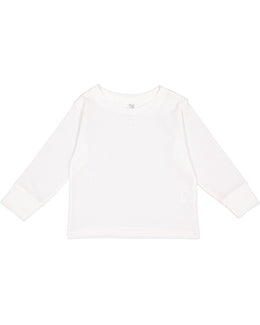 Rabbit Skins Toddler Long Sleeve T-Shirt 3311 | White - Front