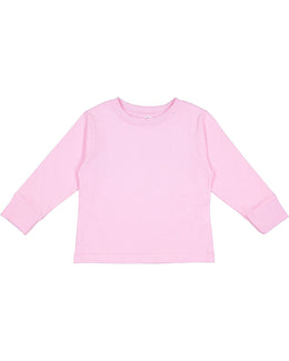 Rabbit Skins Toddler Long Sleeve T-Shirt 3311 | Pink - Front