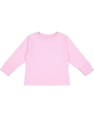 Rabbit Skins Toddler Long Sleeve T-Shirt 3311 | Pink - Front