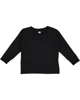 Rabbit Skins Toddler Long Sleeve T-Shirt 3311 | Black - Front