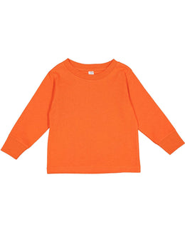 Rabbit Skins Toddler Long Sleeve T-Shirt 3311 | Orange - Front