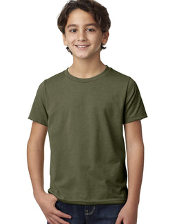 Next Level Boys CVC Crew Tee 3312 | Military Green - Front