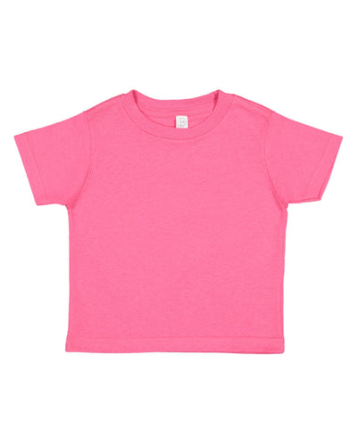 Rabbit Skins Toddler Fine Jersey T-Shirt 3321 | Hot Pink - Front