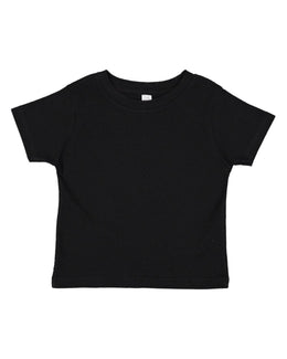 Rabbit Skins Toddler Fine Jersey T-Shirt 3321 | Black - Front