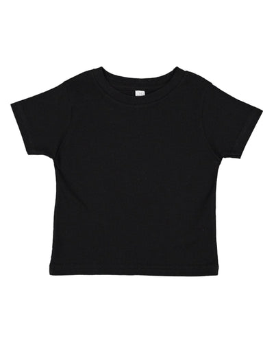 Rabbit Skins Toddler Fine Jersey T-Shirt 3321 | Black - Front