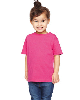 Rabbit Skins Toddler Fine Jersey T-Shirt 3321 | Vintage Hot Pink - Front