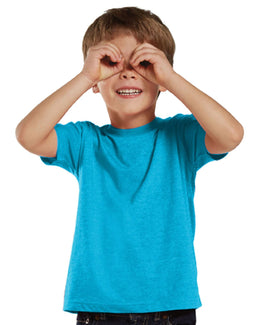 Rabbit Skins Toddler Fine Jersey T-Shirt 3321 | Vintage Turq - Front