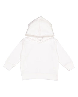Rabbit Skins Toddler Hooded Sweatshirt 3326 | White - Front