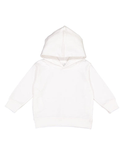 Rabbit Skins Toddler Hooded Sweatshirt 3326 | White - Front