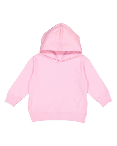 Rabbit Skins Toddler Hooded Sweatshirt 3326 | Pink - Front