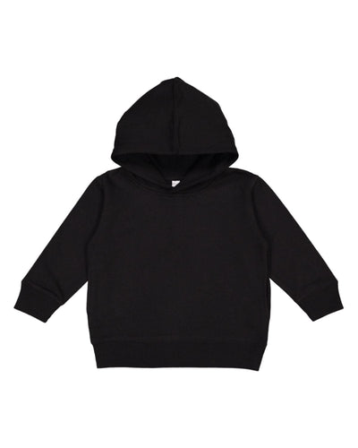 Rabbit Skins Toddler Hooded Sweatshirt 3326 | Black - Front