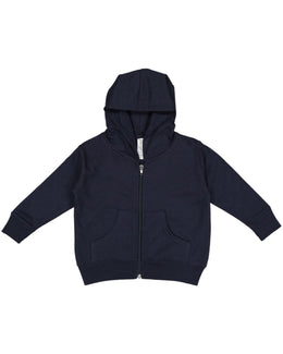 Rabbit Skins Toddler Full-Zip Hooded Sweatshirt 3346 | Navy - Front